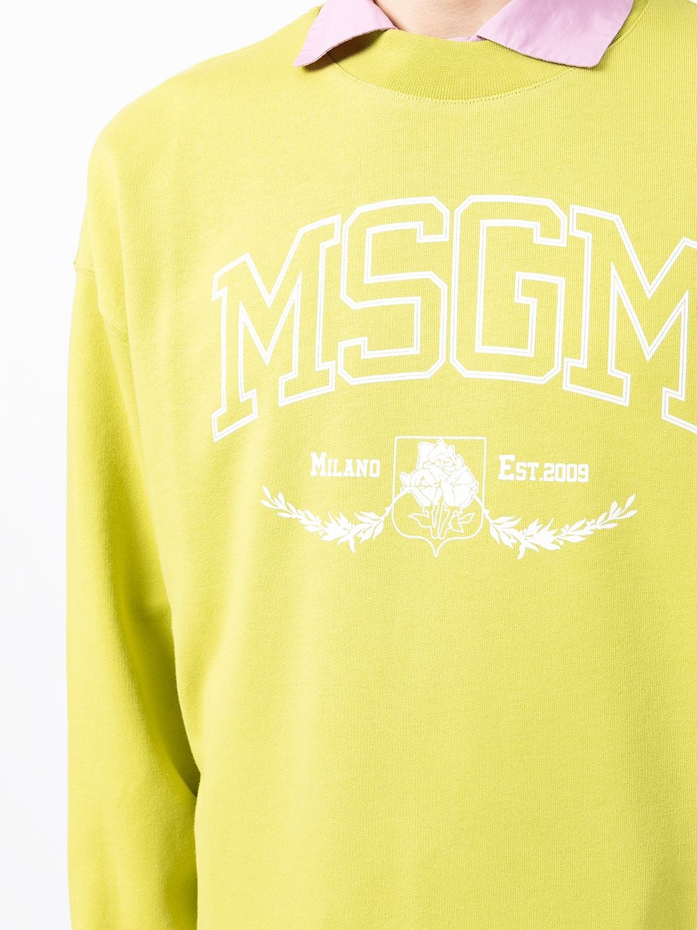 logo print sweatshirt - 5