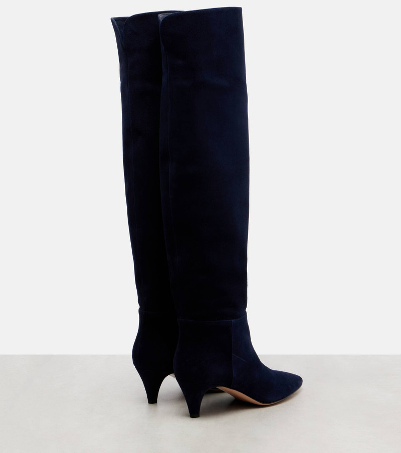 Pointy 55 suede knee-high boots 2
