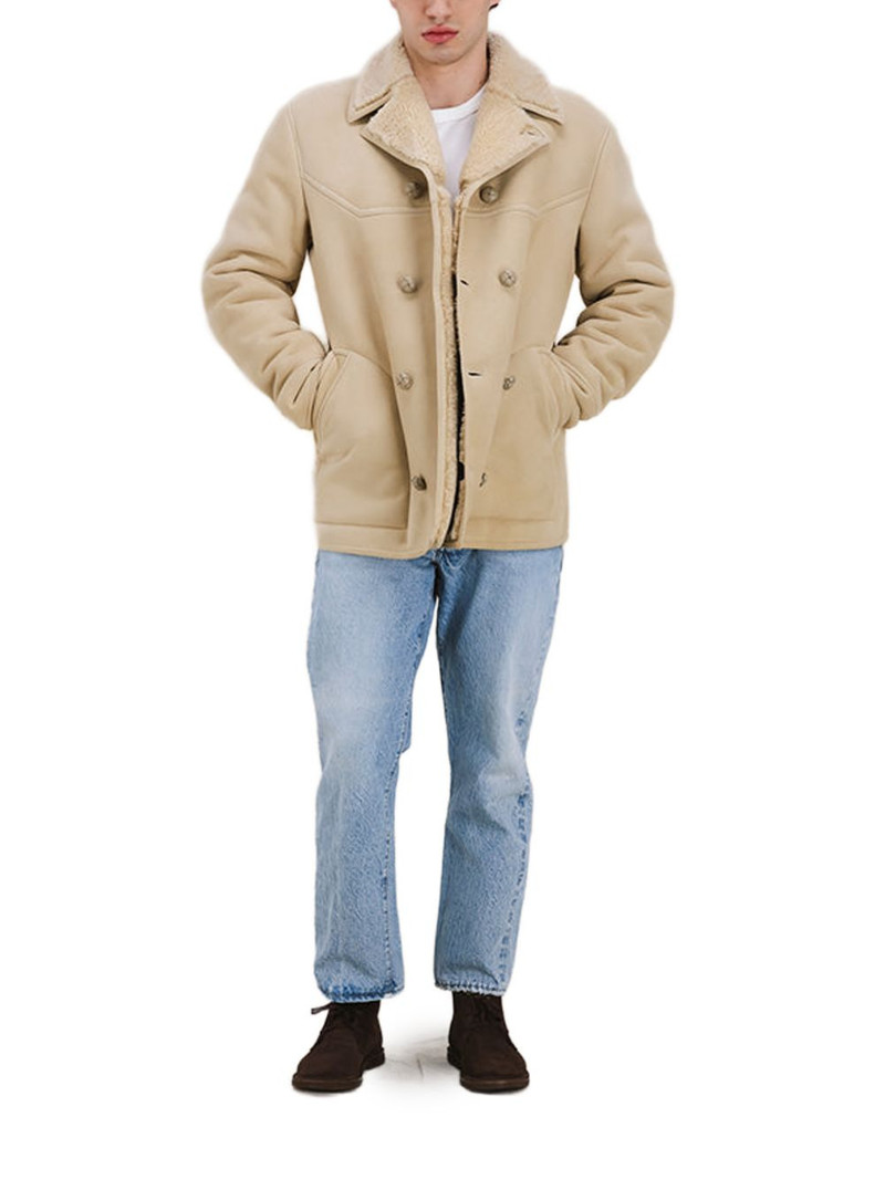 FORTELA New Lemans double-breasted shearling jacket outlook