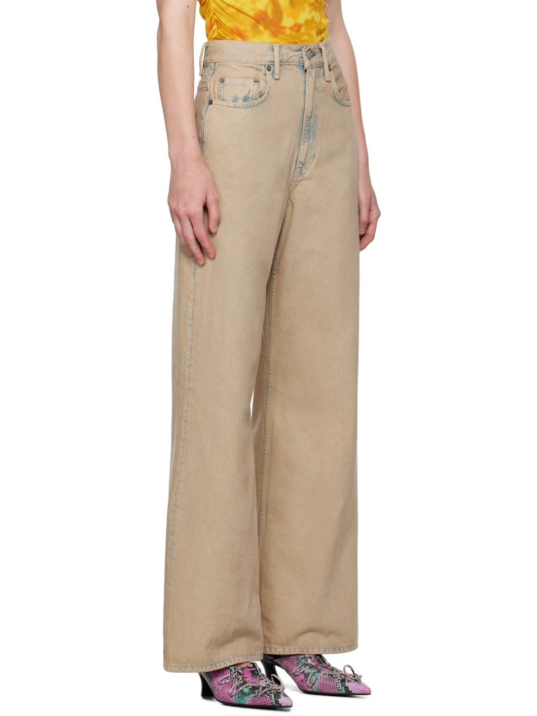 Beige Relaxed Fit 2022 Jeans - 2