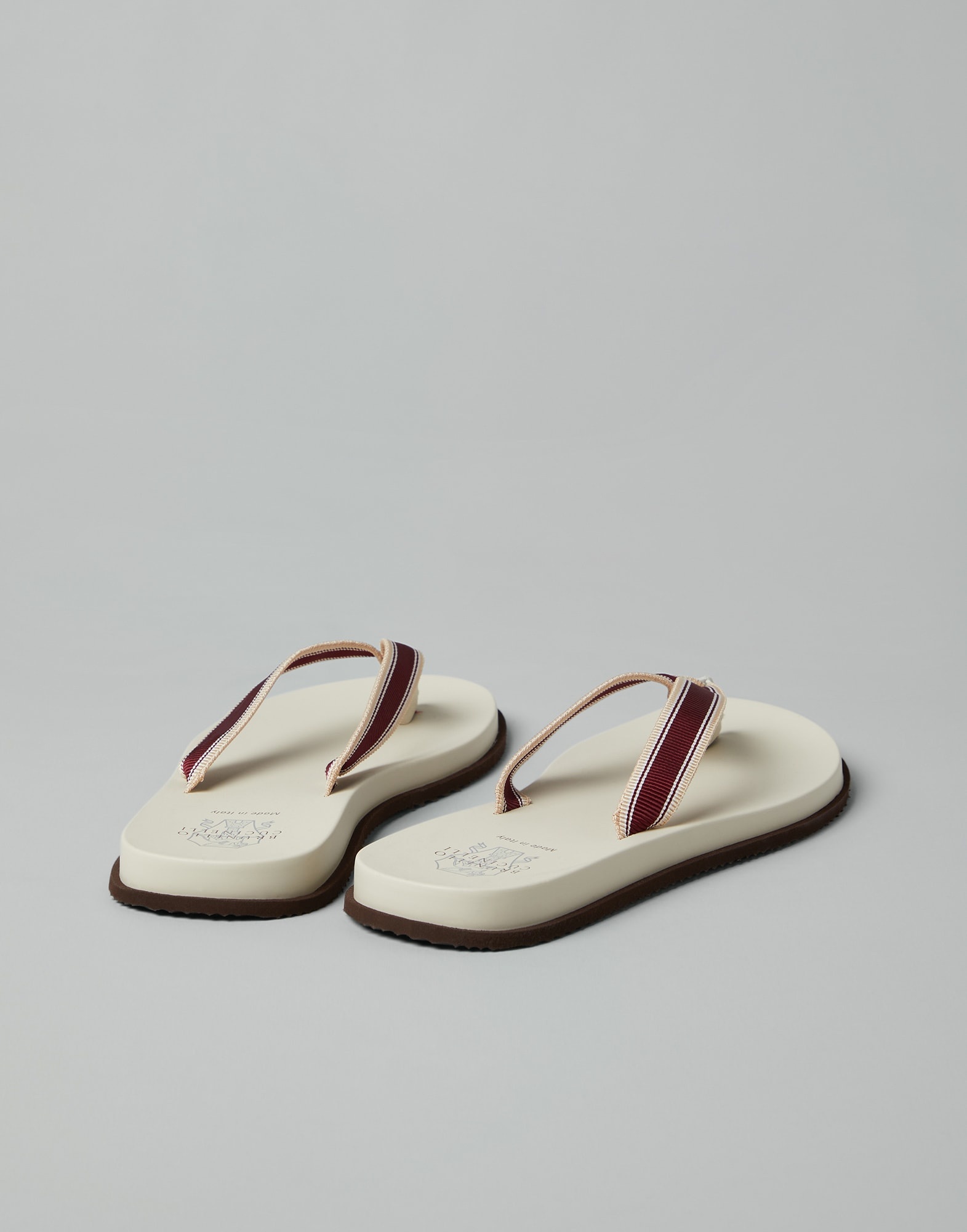Flip-flops with striped grosgrain band - 2