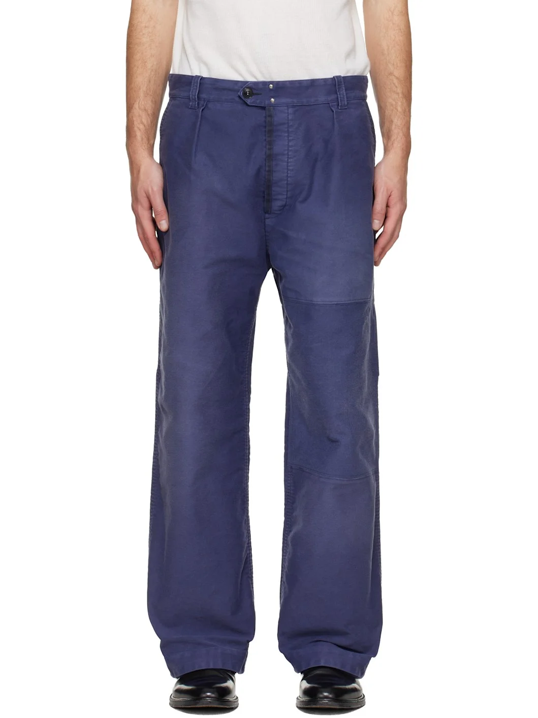 Purple Workers Moleskin Trousers - 1