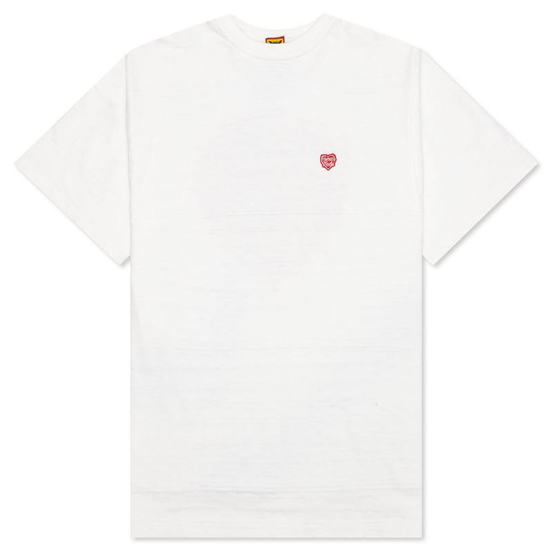 HEART BADGE T-SHIRT - WHITE - 1