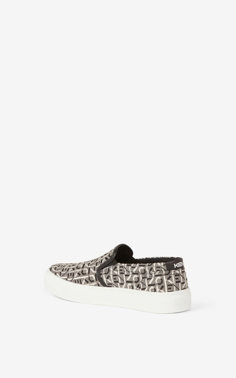 KENZO K-State monogrammed slip-on trainers outlook