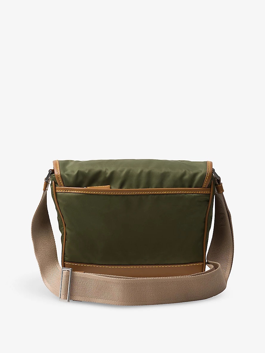 Re-Nylon and leather shoulder bag - 3