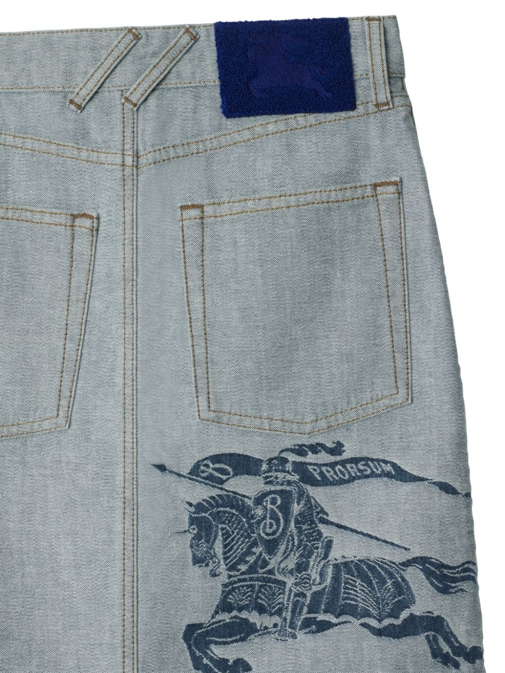 EKD-jacquard denim skirt - 6