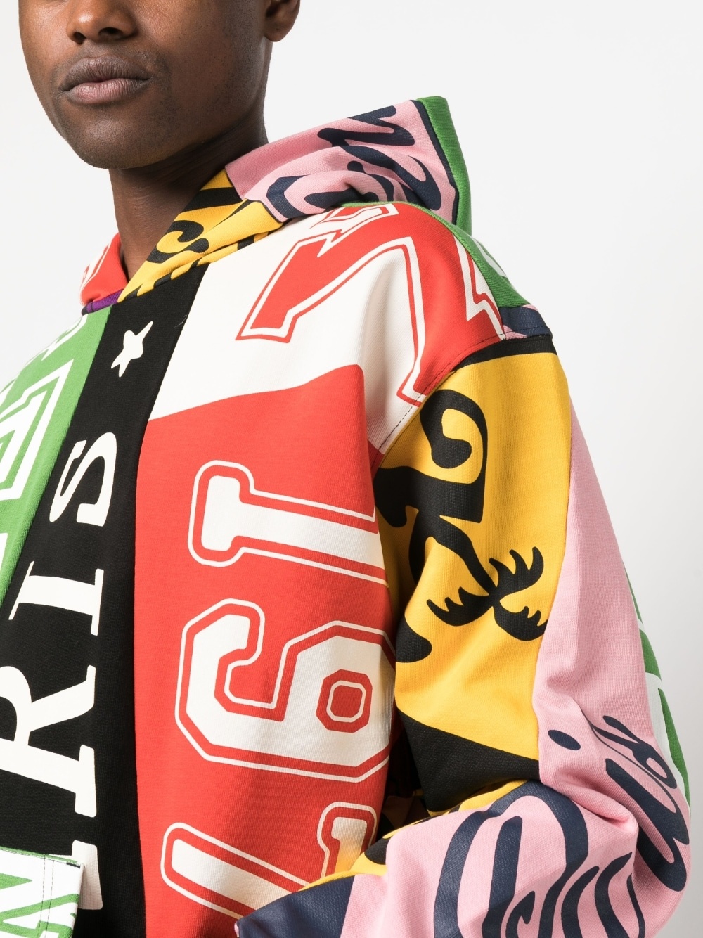 Flag-print cotton hoodie - 5