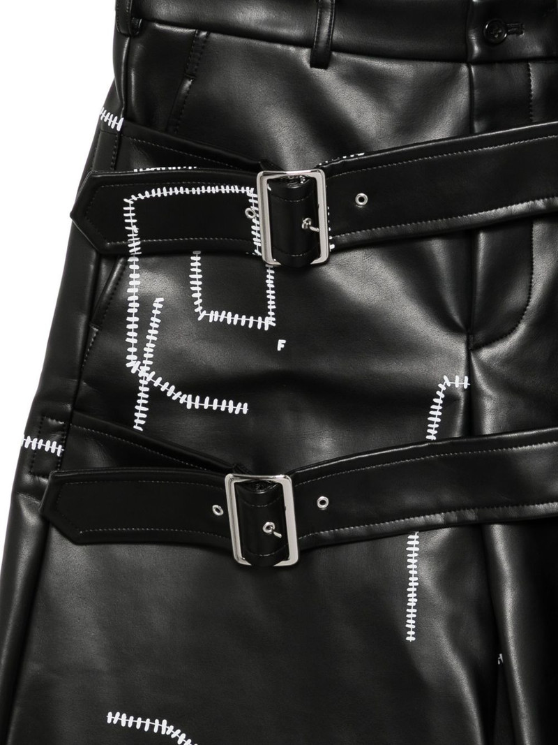 Contrasting-stitch print shorts 3