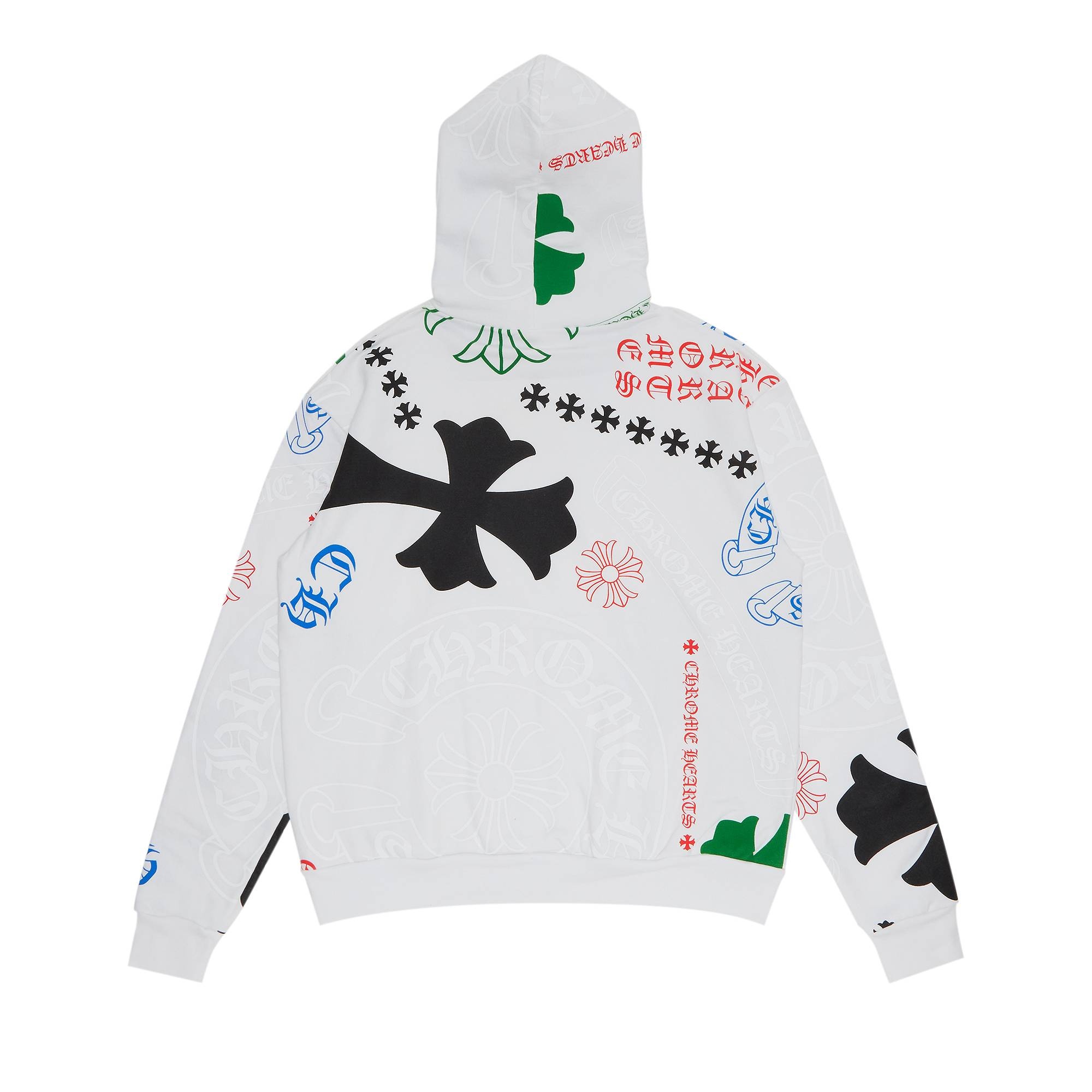 Chrome Hearts Stencil Hoodie 'White/Multicolor' - 2