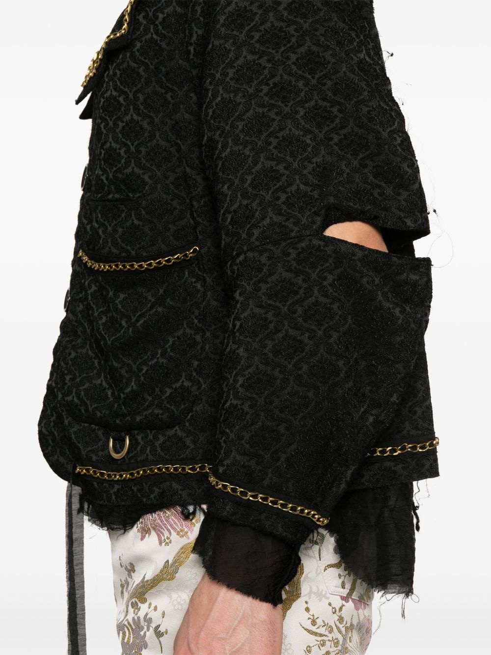 patterned-jacquard jacket - 5