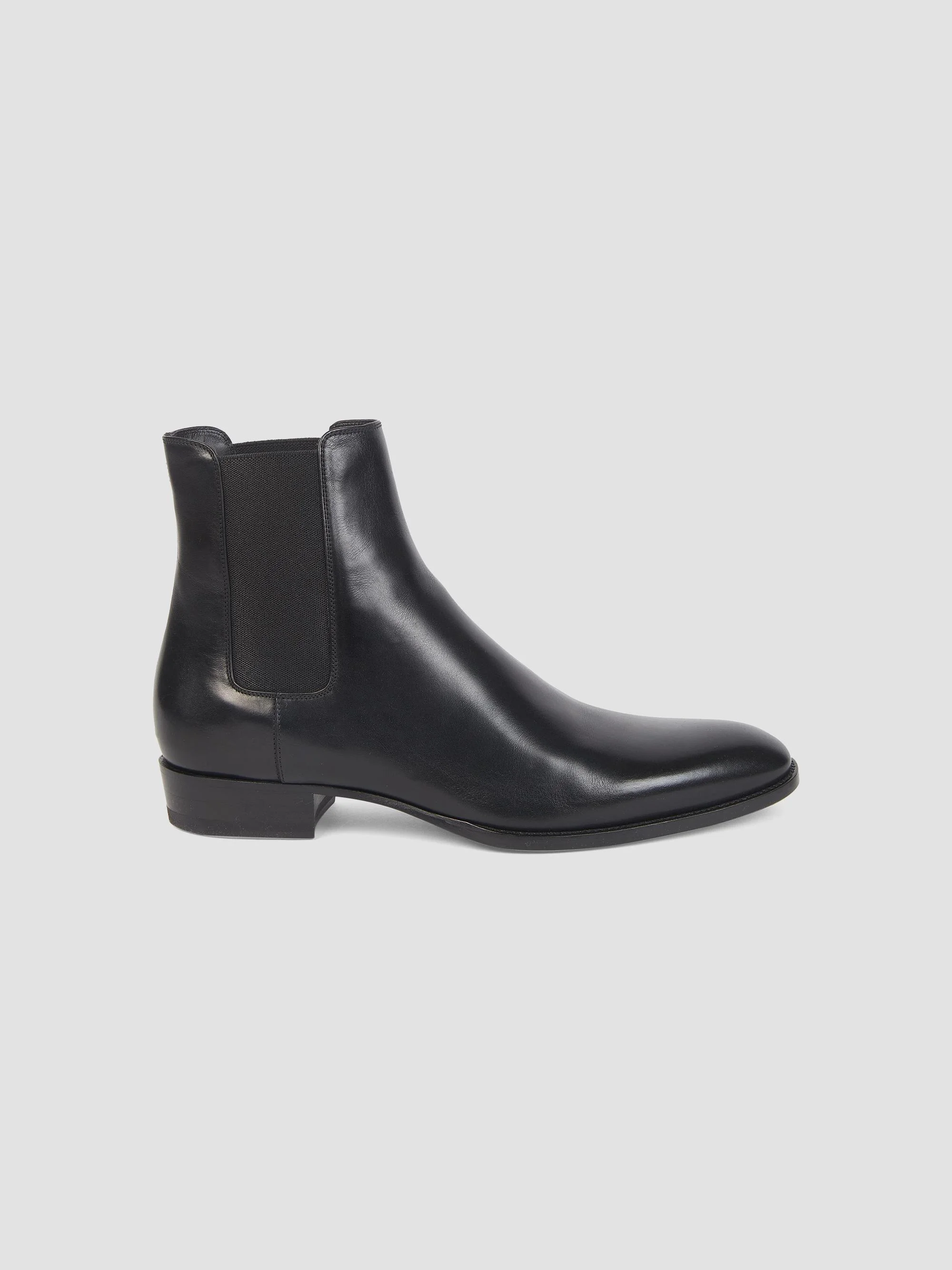 Men's Wyatt Leather Chelsea Boots - Nero - 1