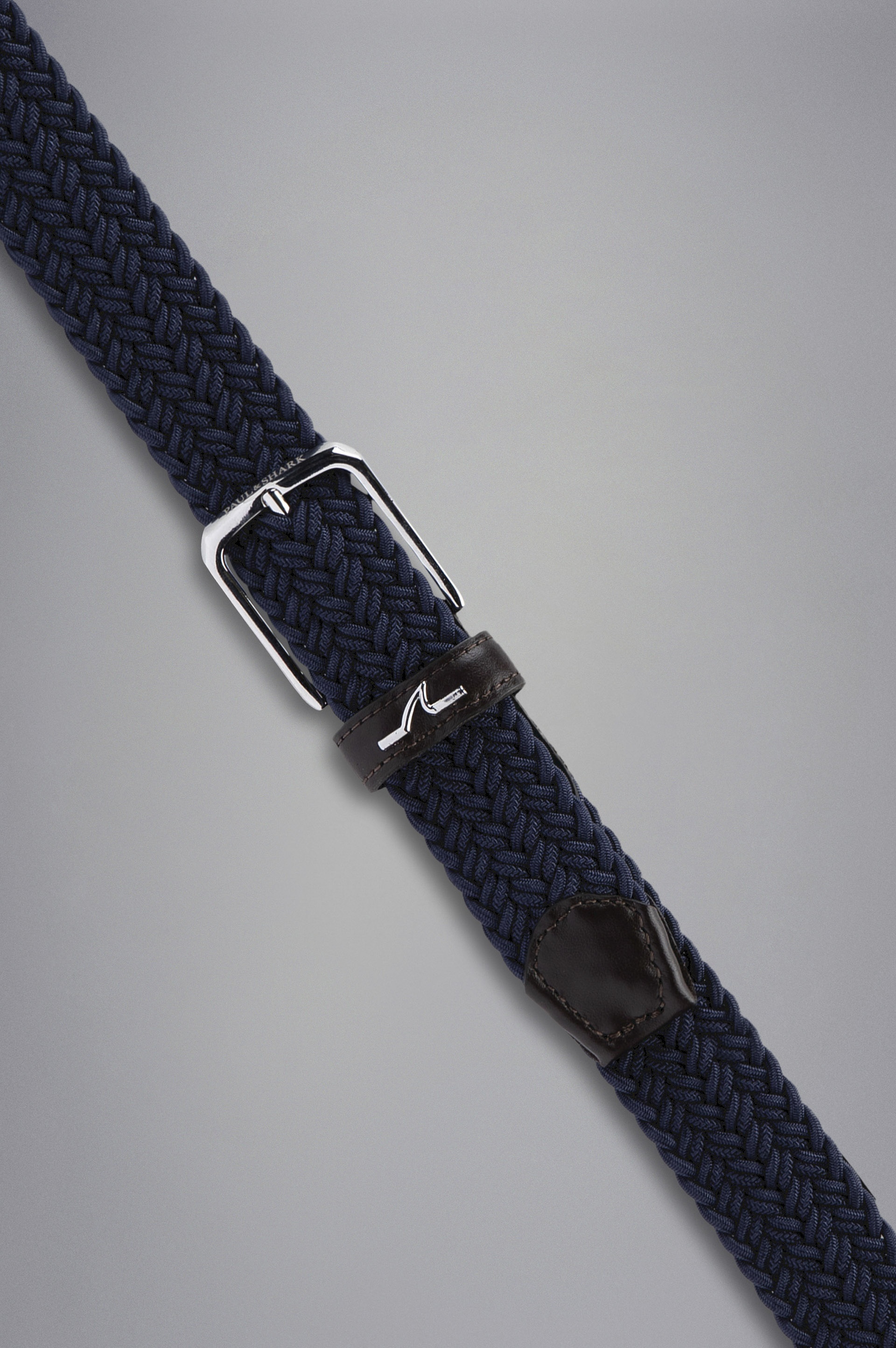 LEATHER TRIMMED WOVEN ELASTIC BELT - 2