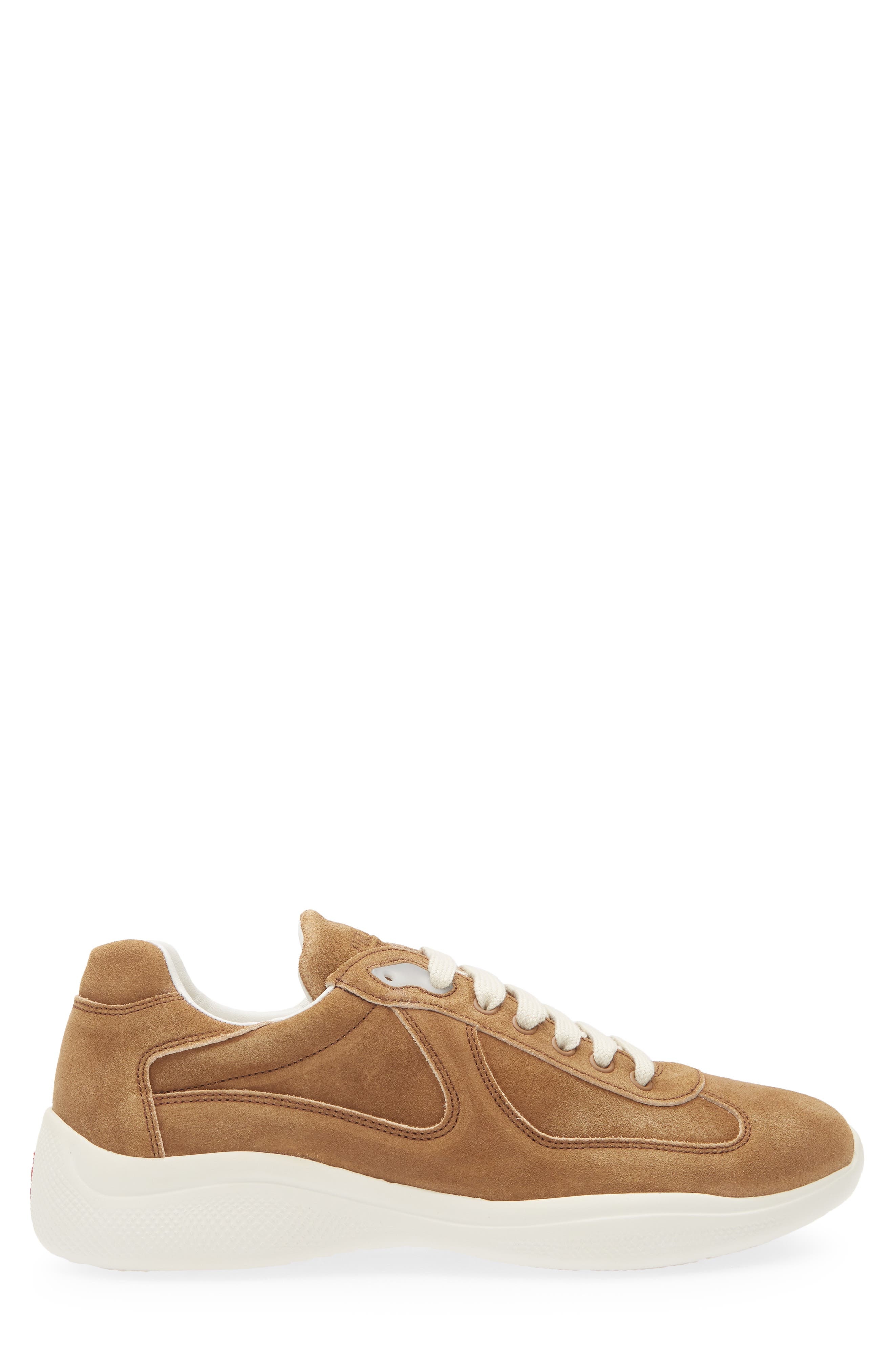 Prada America's Cup Suede Sneaker in Cannela at Nordstrom - 3