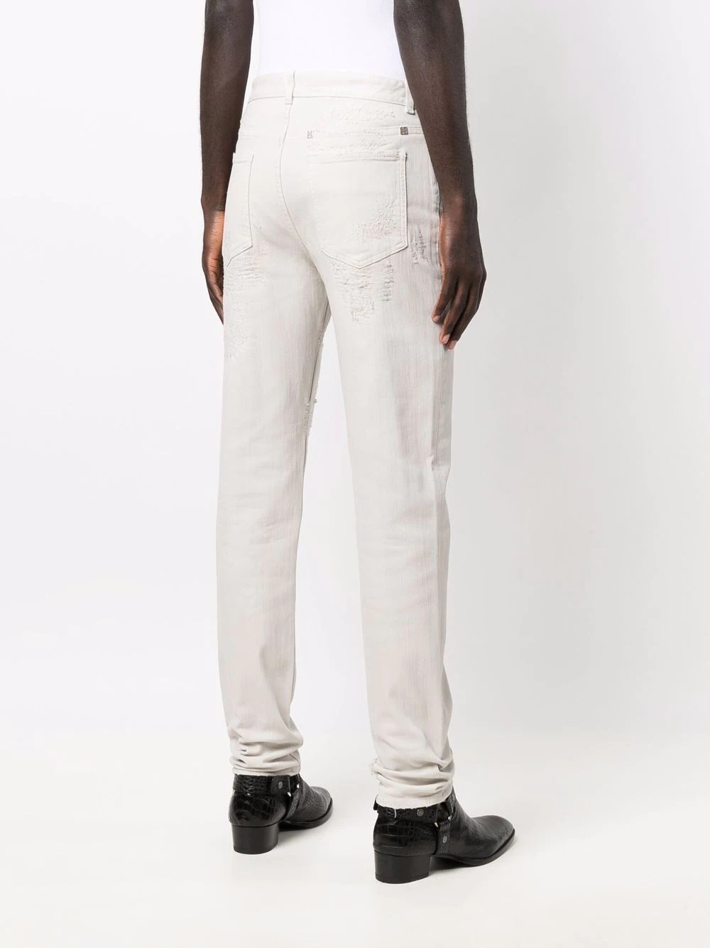 distressed-effect slim-fit jeans - 4