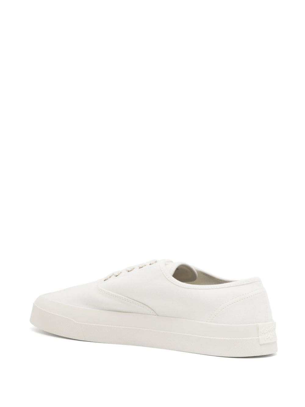 lace-up canvas sneakers - 3