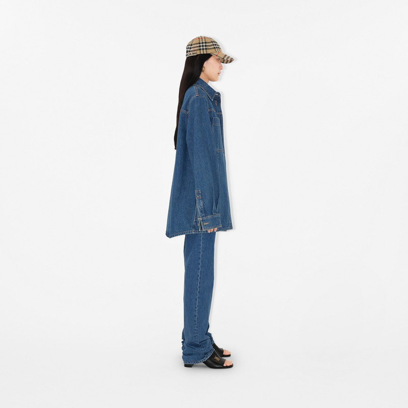 Burberry Check Cotton Baseball Cap outlook
