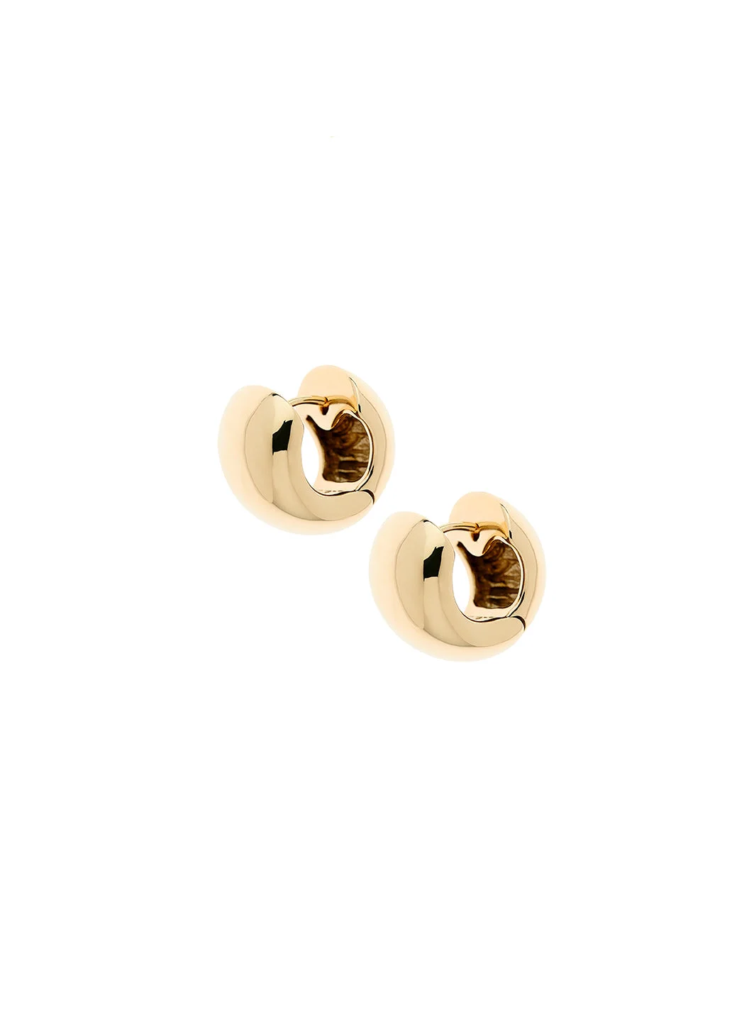 GOLD HUGGY HOOP EARRINGS - 1