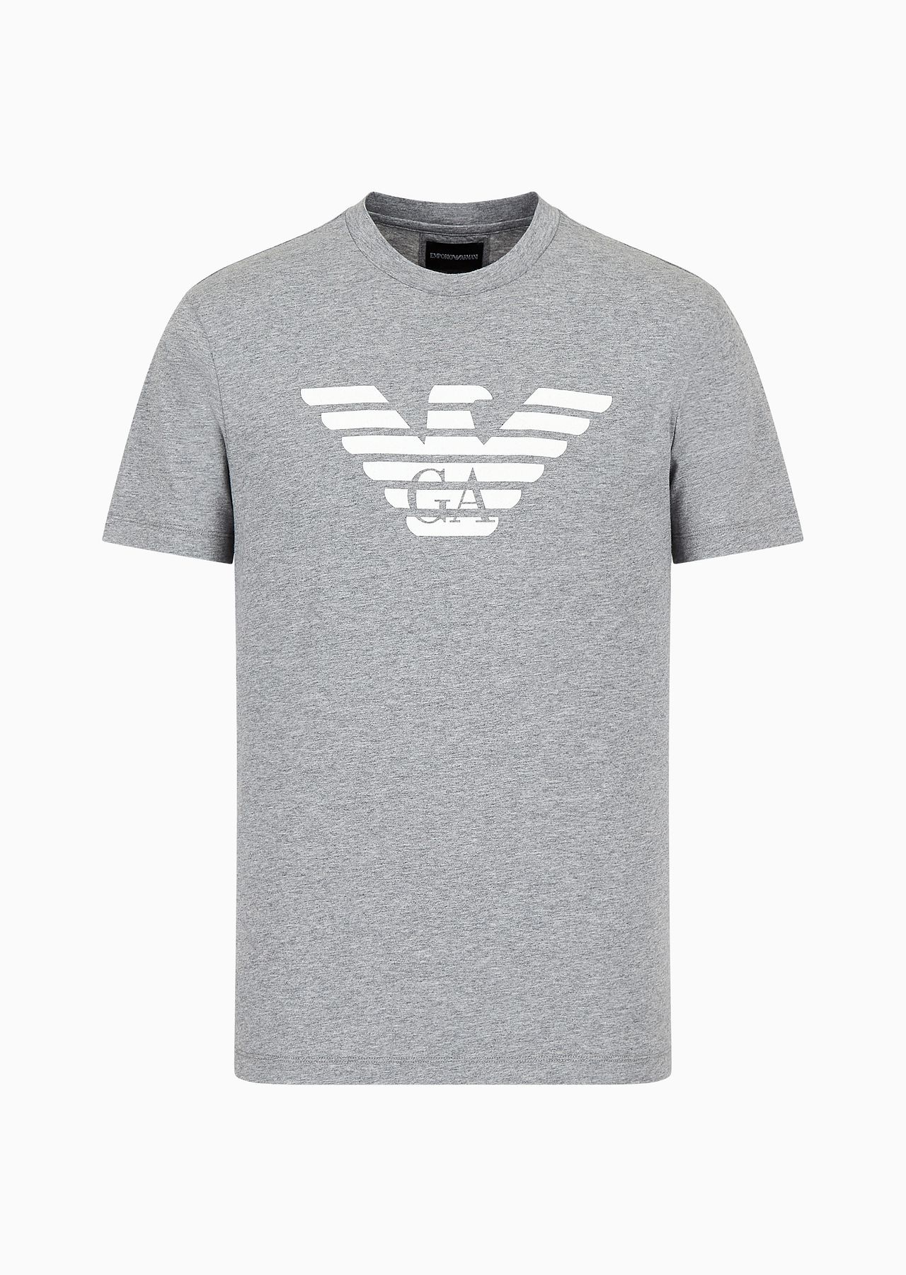 Pima-jersey T-shirt with logo print - 1