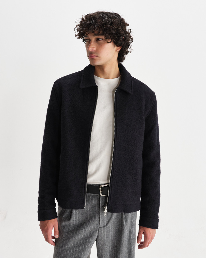 Eldon - Midnight Navy Boiled Wool Jacket 2