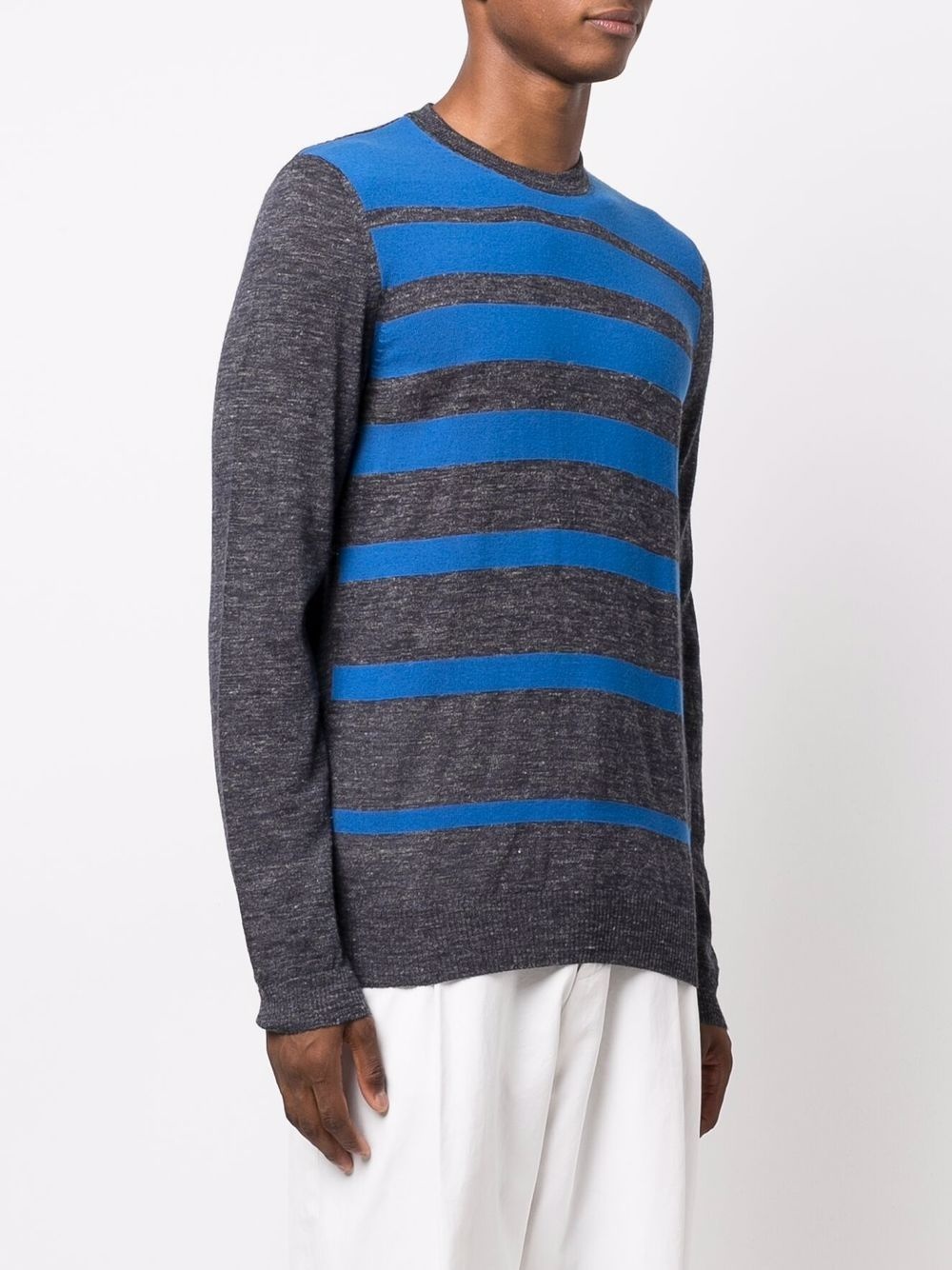 striped-knit jumper - 3