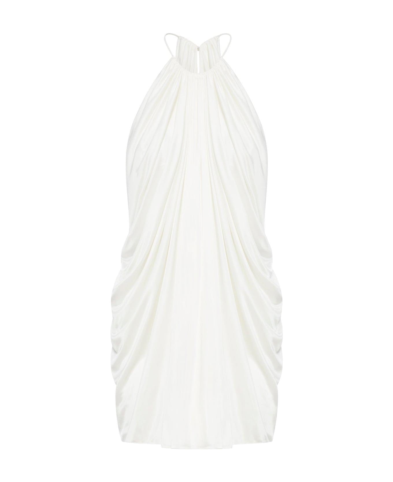 Light Lustrous Jersey Halterneck Cocktail Dress - 1