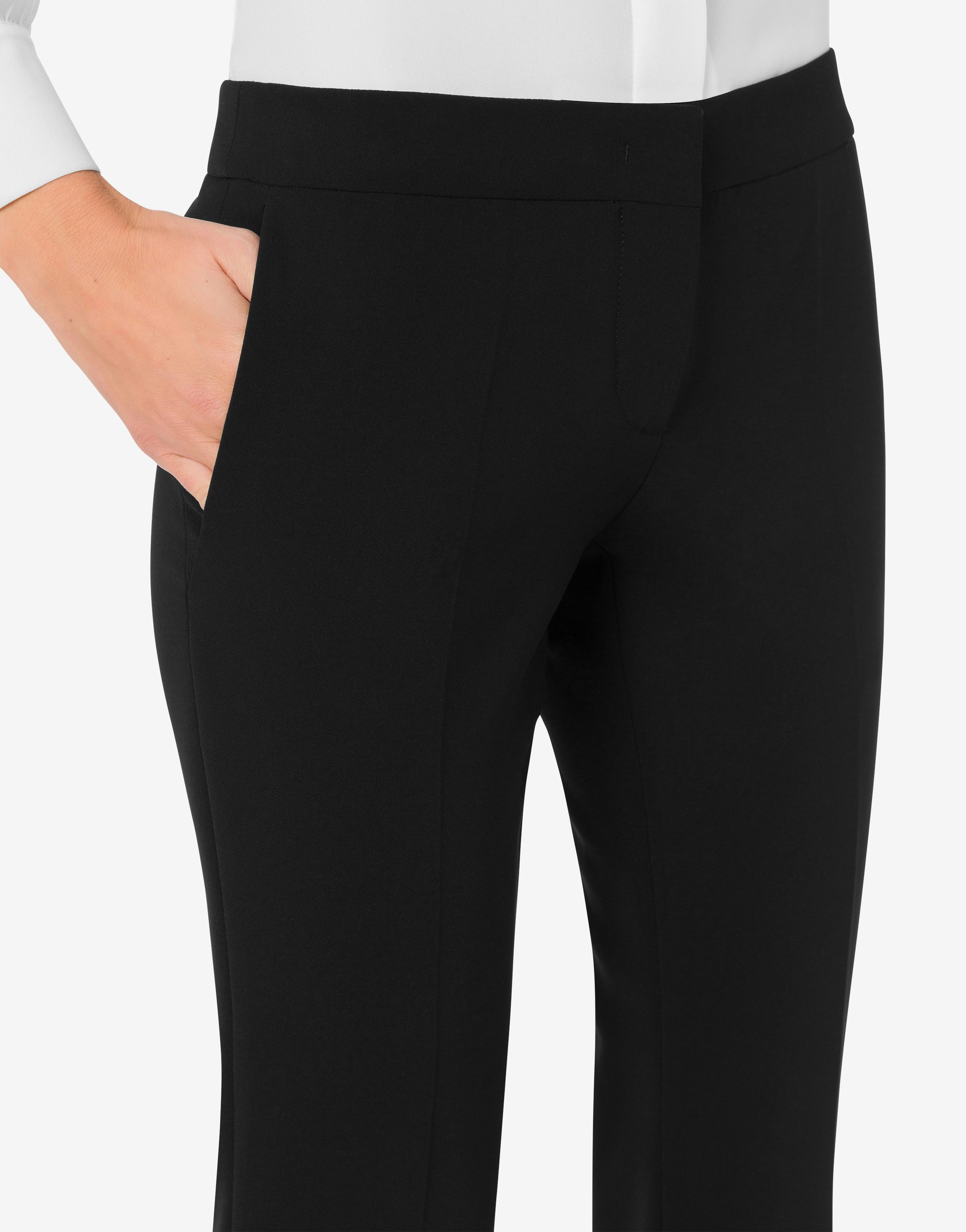 CRÊPE FLARED TROUSERS - 4