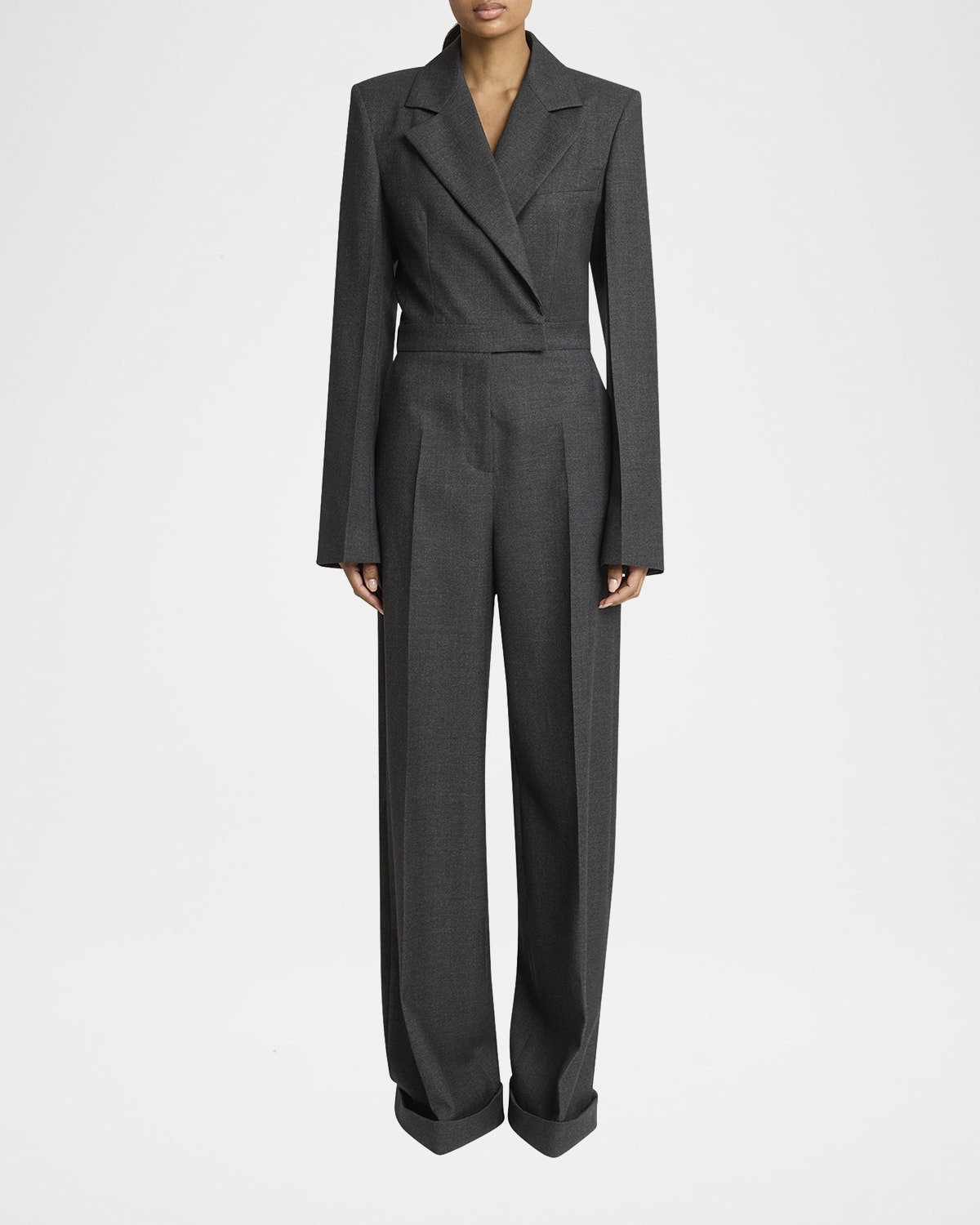 Tuxedo Wool Jumpsuit - 2