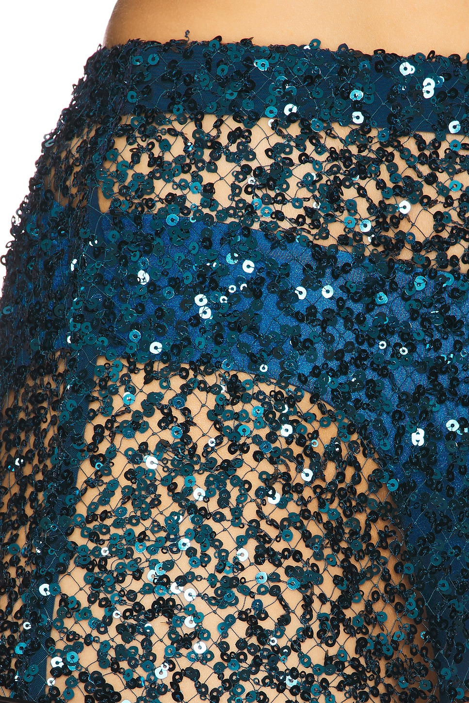Net Paillette Maxi Skirt - 6