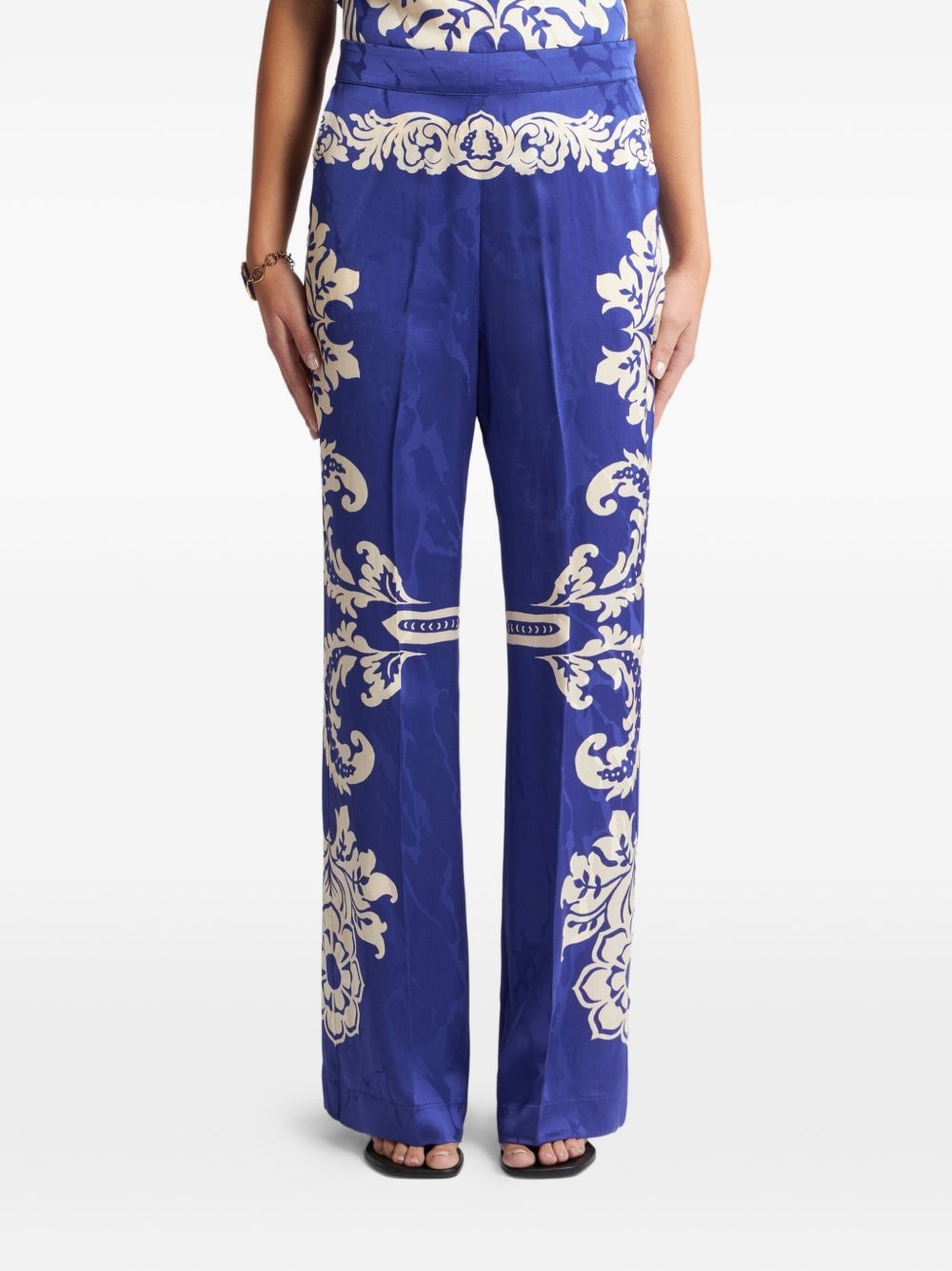 baroque print tapered trousers - 3