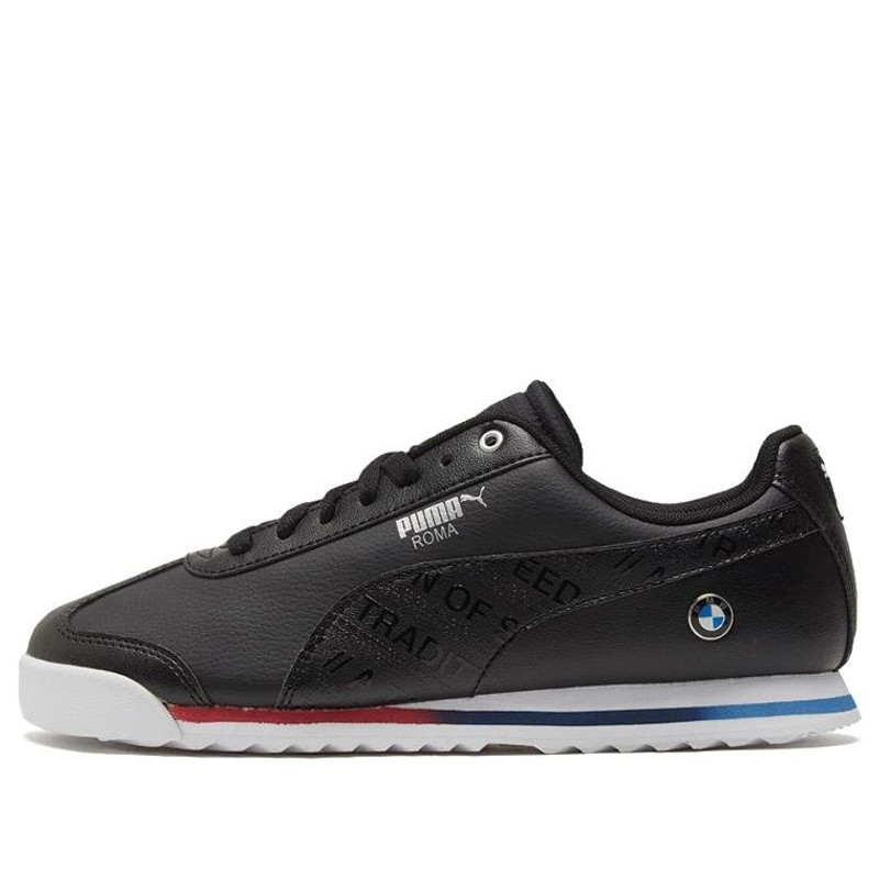 PUMA Bmw Mms Roma Low Top Running Shoes Black/White 306638-01 - 1