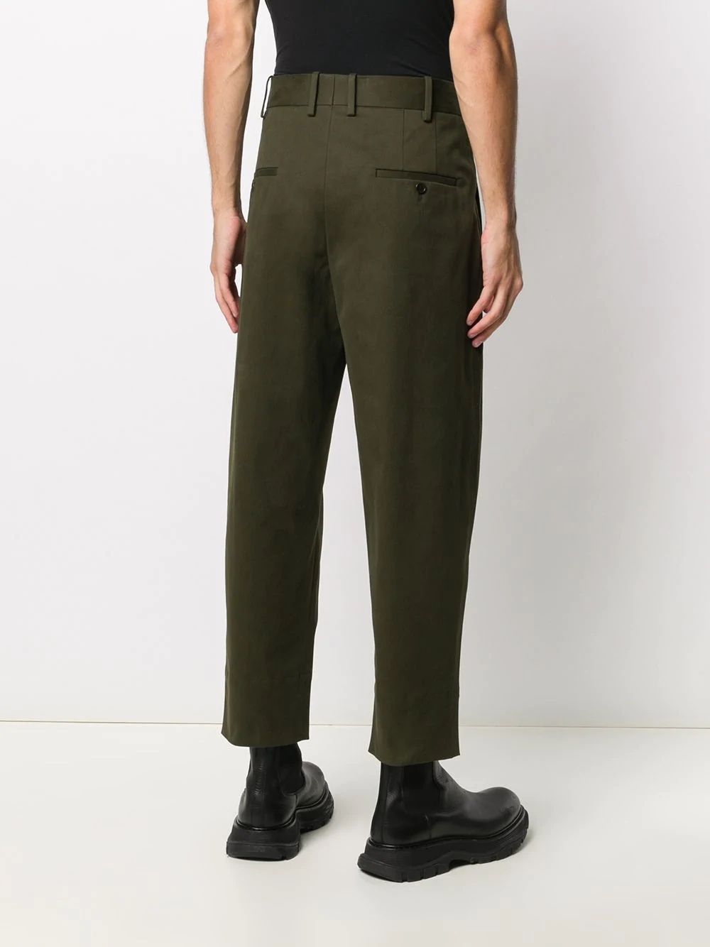 straight-leg cotton trousers - 4