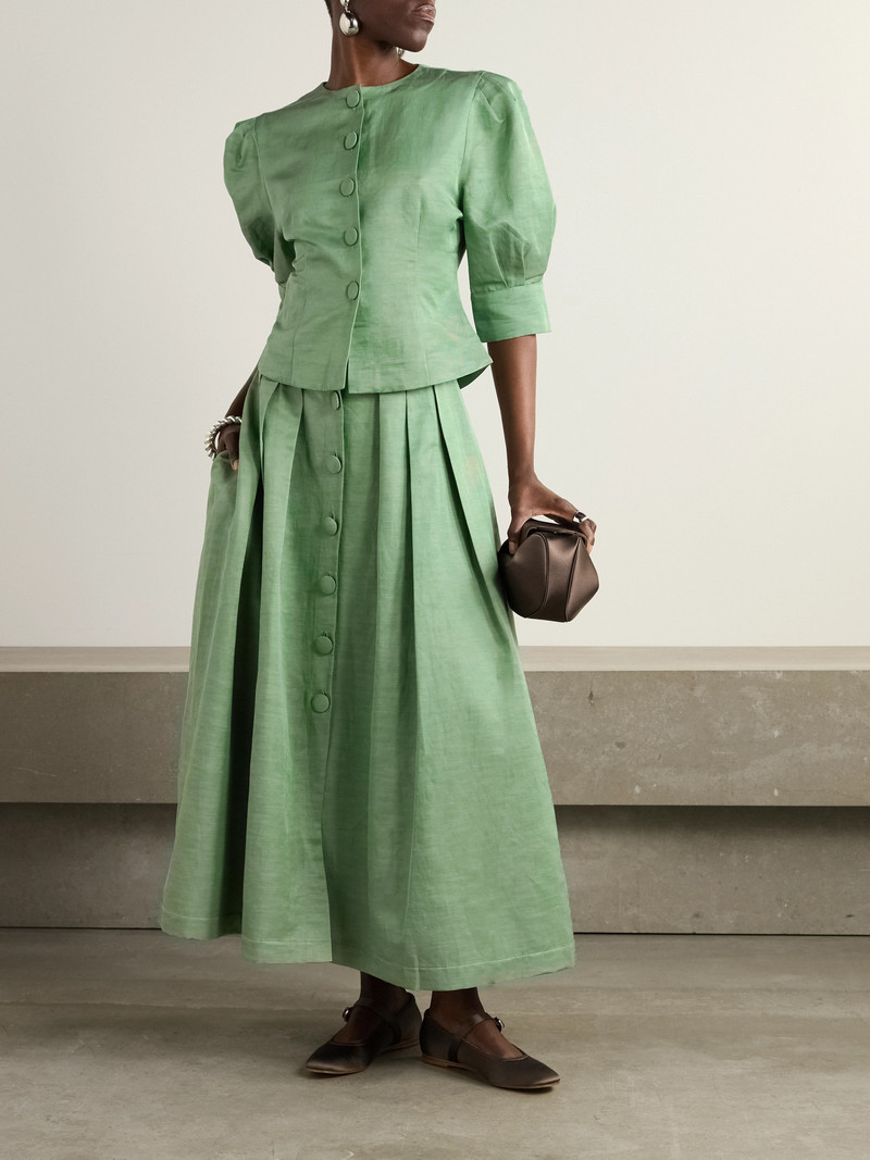 DESTREE Irving Pleated Twill Maxi Skirt outlook