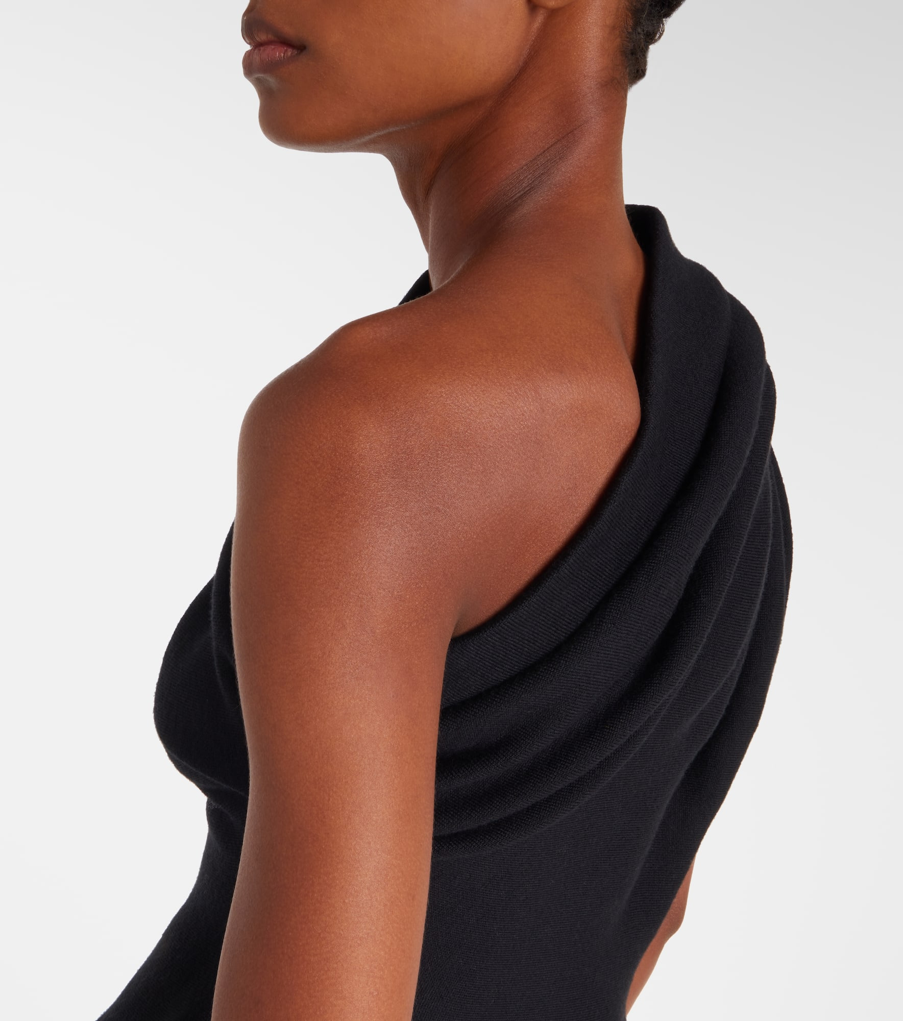 Aimee one-shoulder wool-blend top - 6