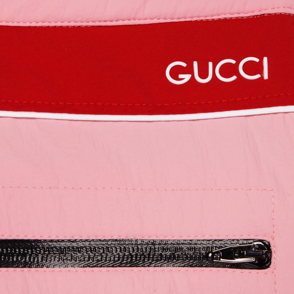 Nylon pant with Gucci embroidery - 4