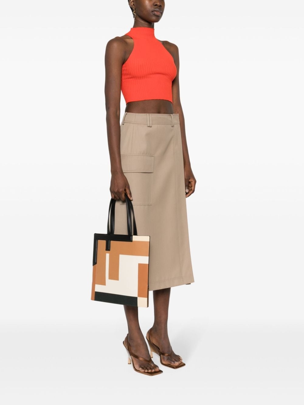 トートバッグ FENDI FENDI FLIP MEDIUM LEATHER TOTE FENDI Fendi flip medium leather tote | REVERSIBLE