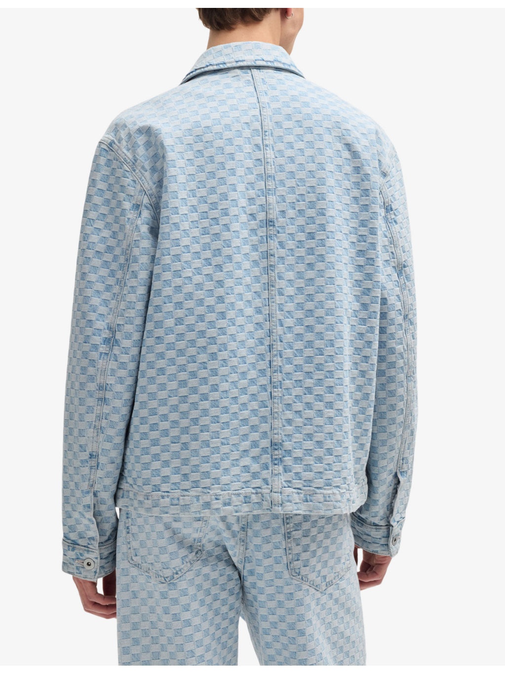 Graphic-print relaxed-fit denim jacket - 4