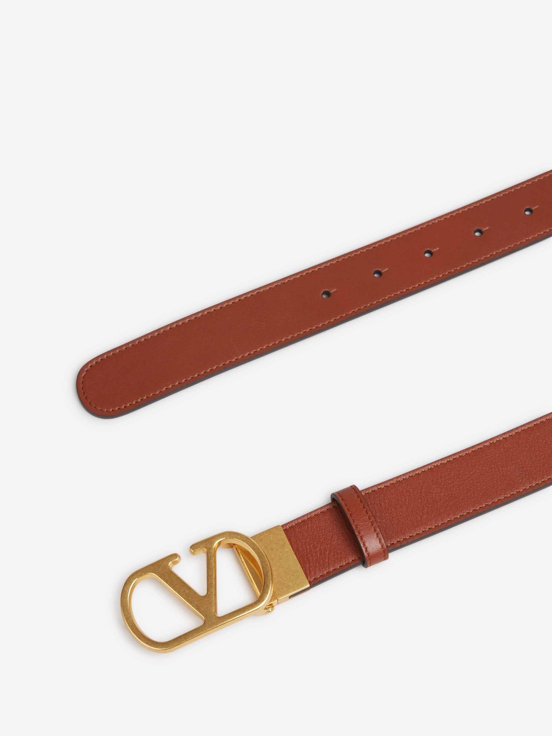 VLOGO LEATHER BELT - 3