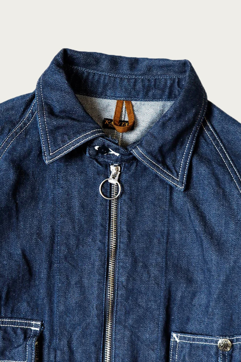 11.5oz Denim ZIPPER Coverall - Indigo 3