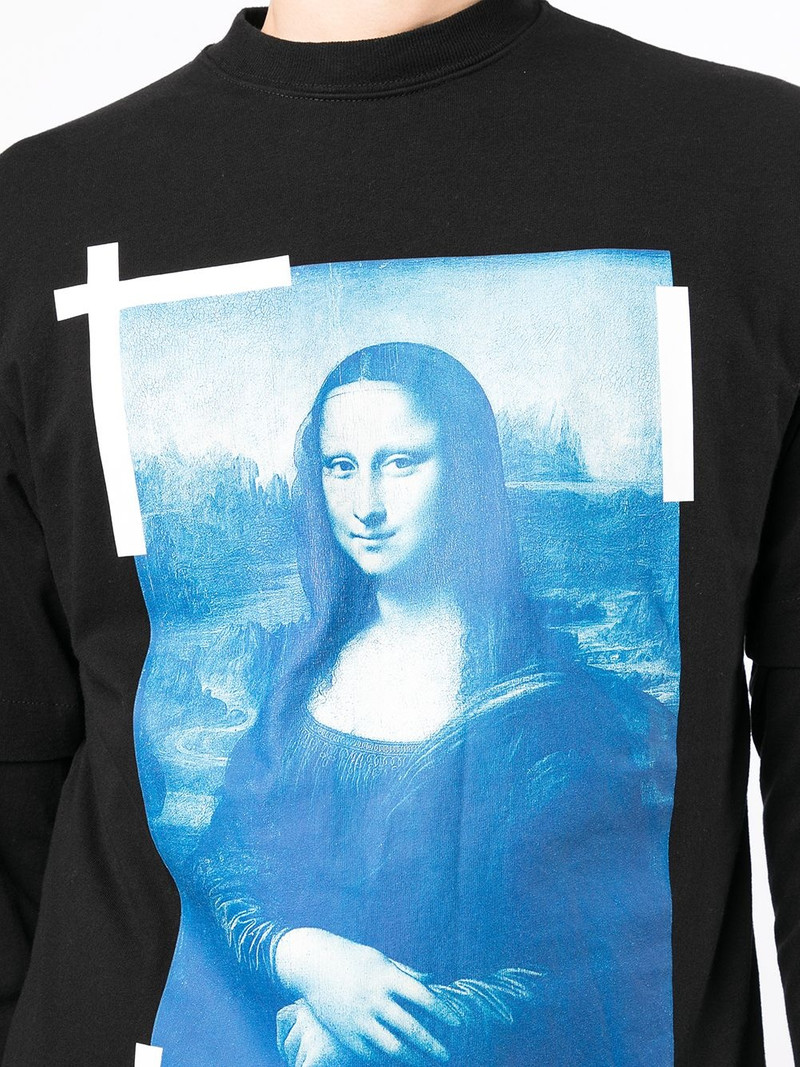 Monalisa print long-sleeve T-shirt 5