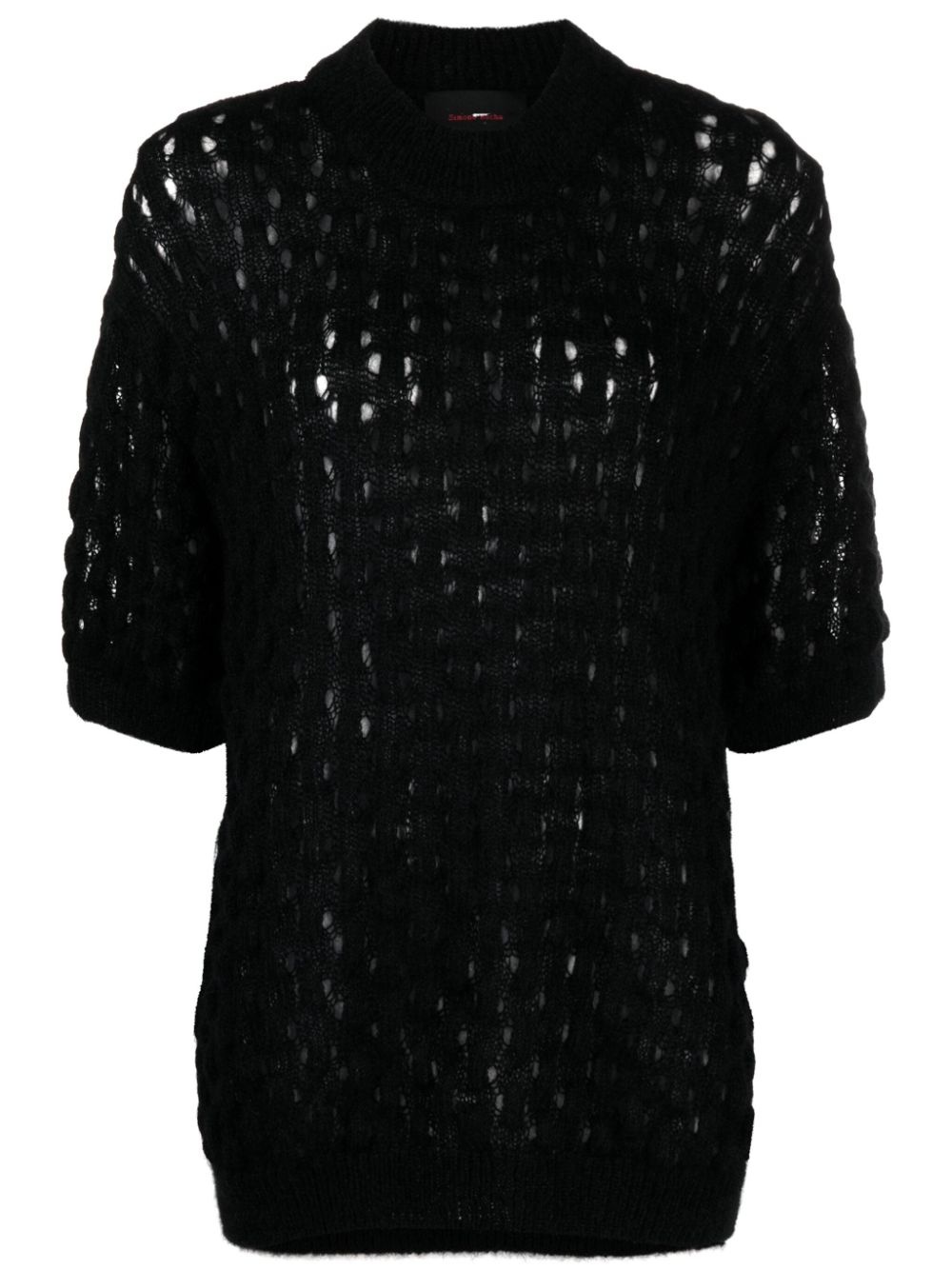 fisherman's knit short-sleeve top - 1