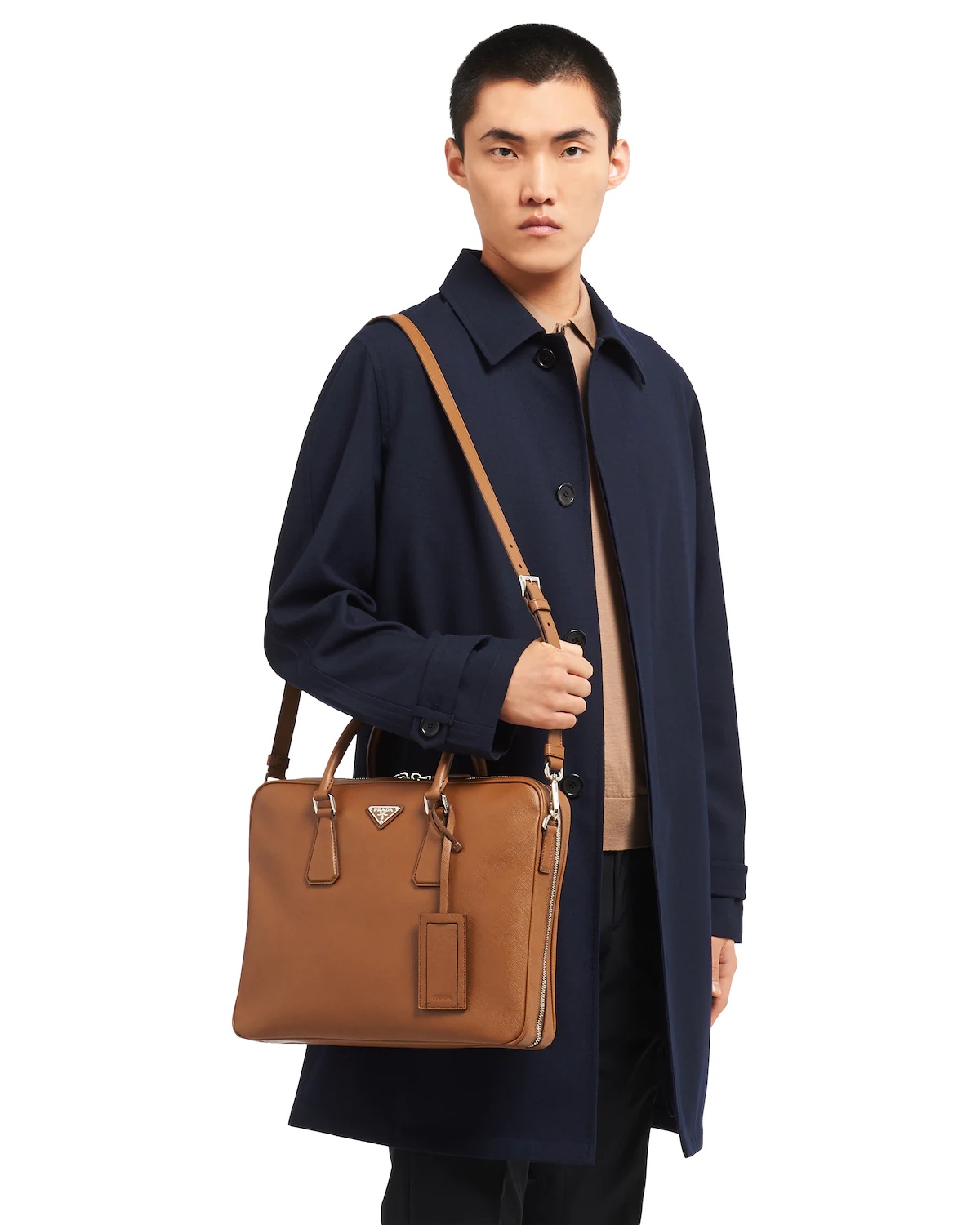 Saffiano Leather Work Bag - 3