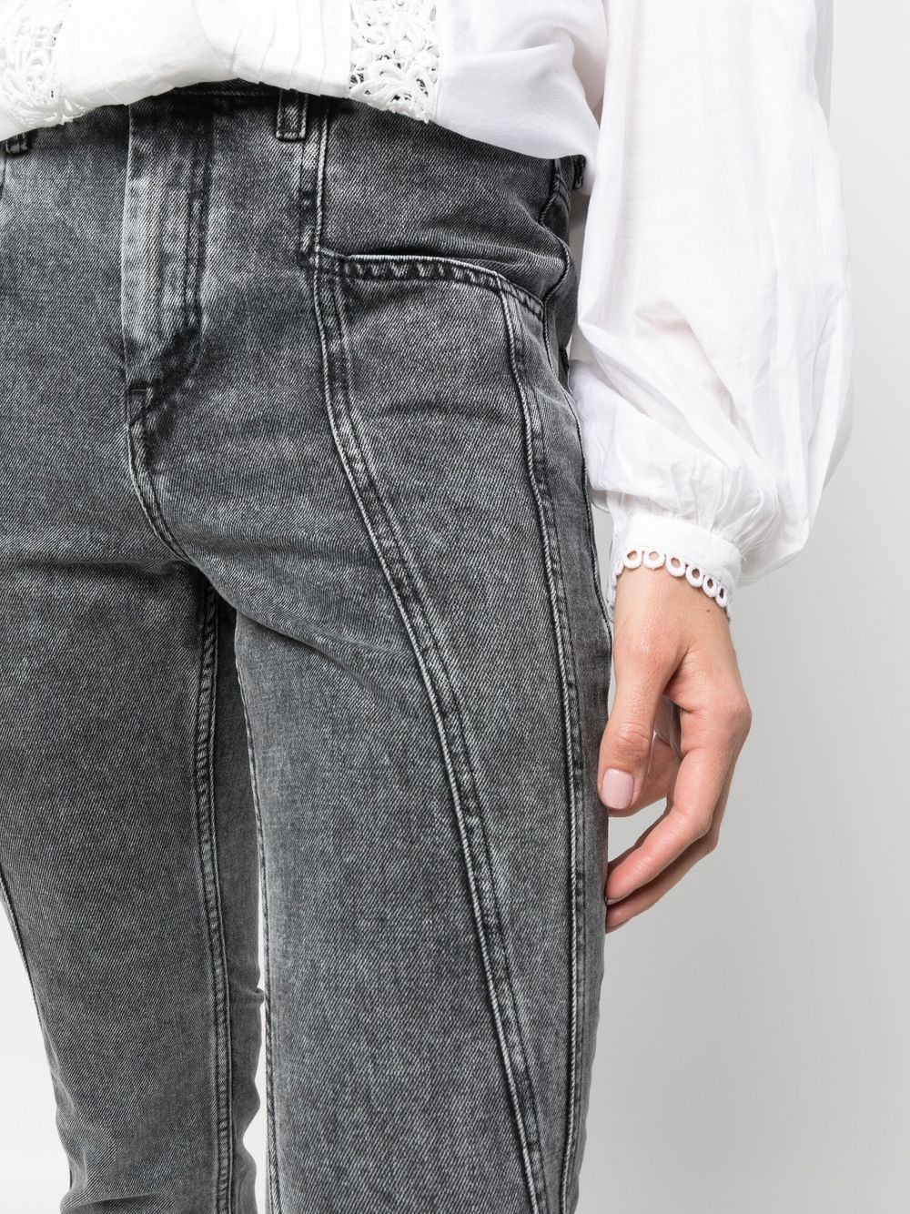 panelled skinny jeans - 5