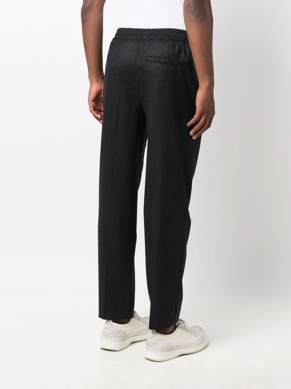 woolen straight-leg trousers - 4