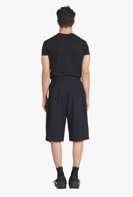 Black wool shorts - 3