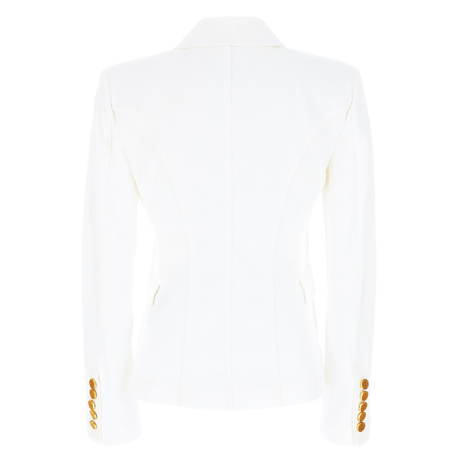 Balmain Double-Breasted Denim Blazer - 6