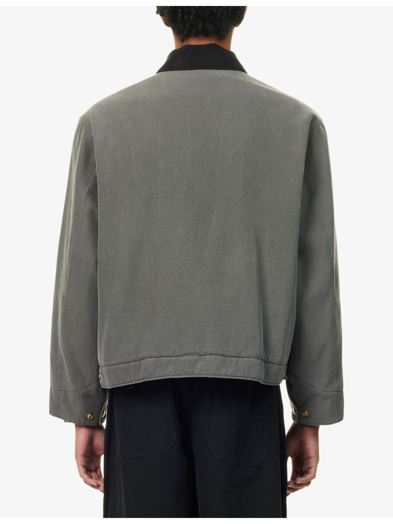 Detroit Collared Cotton and Silk-Blend Jacket 4