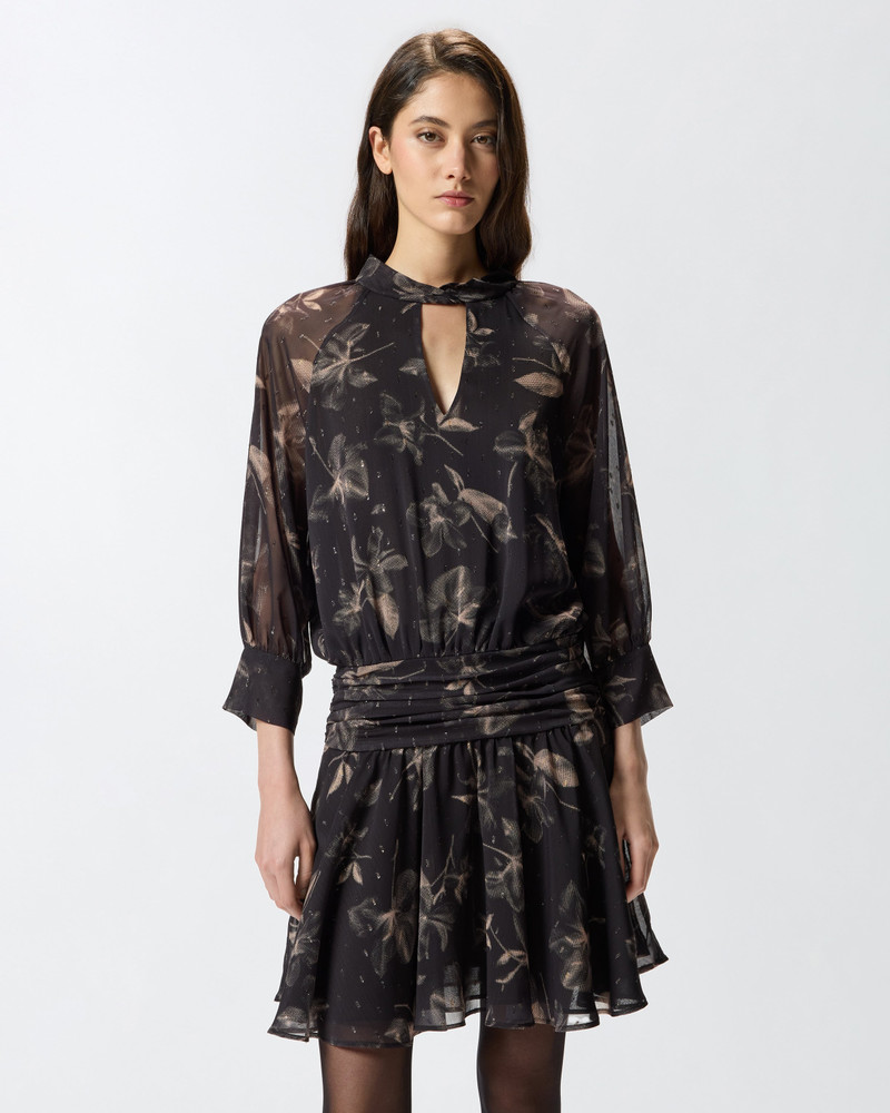 SHORT FLORAL-PRINT COUPÉ FIL DRESS 3