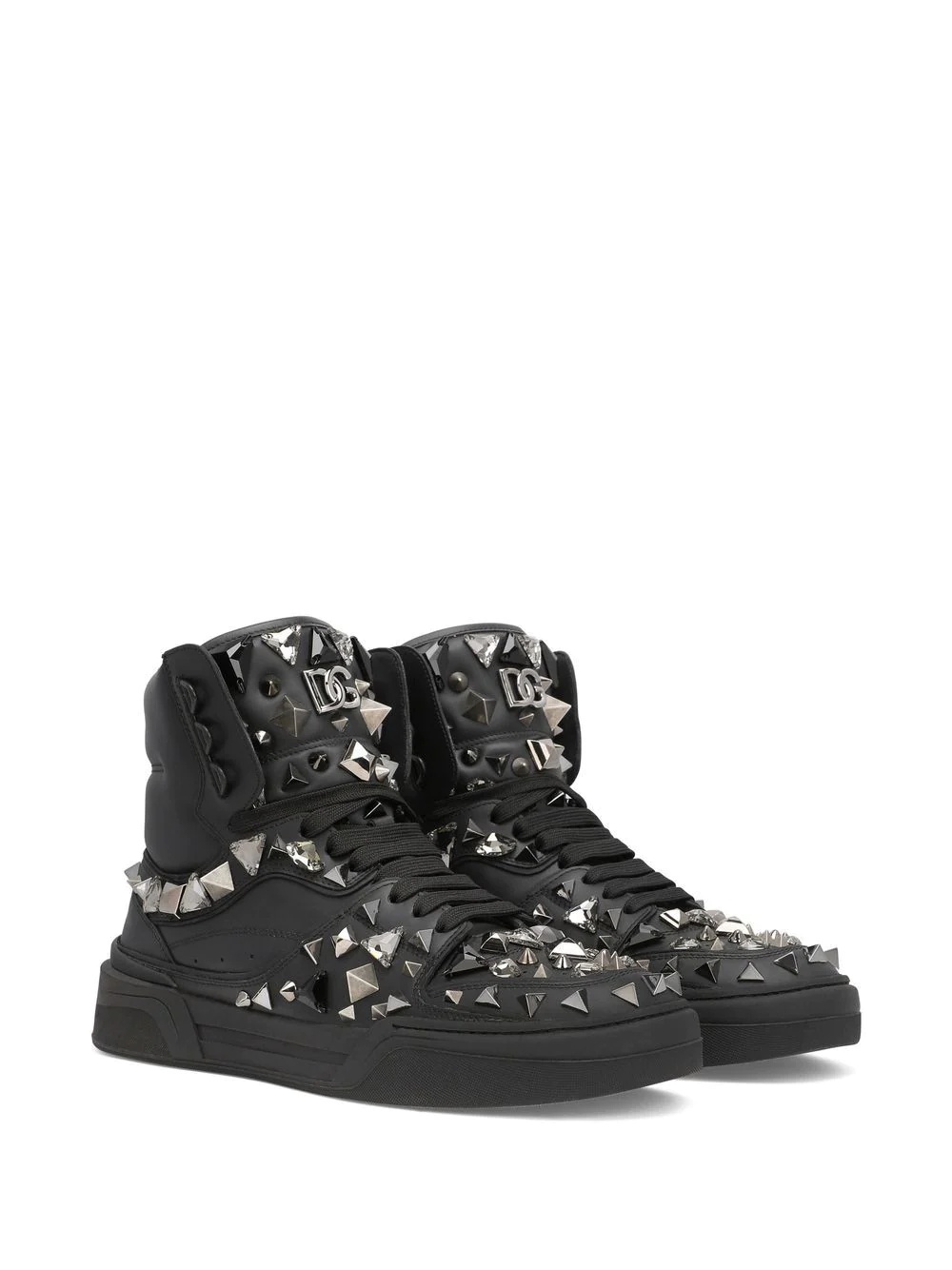 DG logo studded high-top sneakers - 2