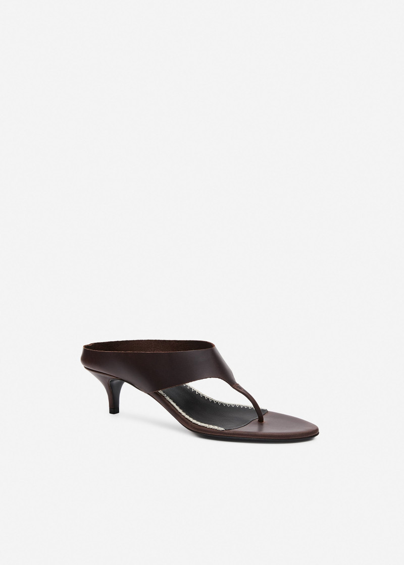 MAGDA BUTRYM Thong sandals in brown leather outlook