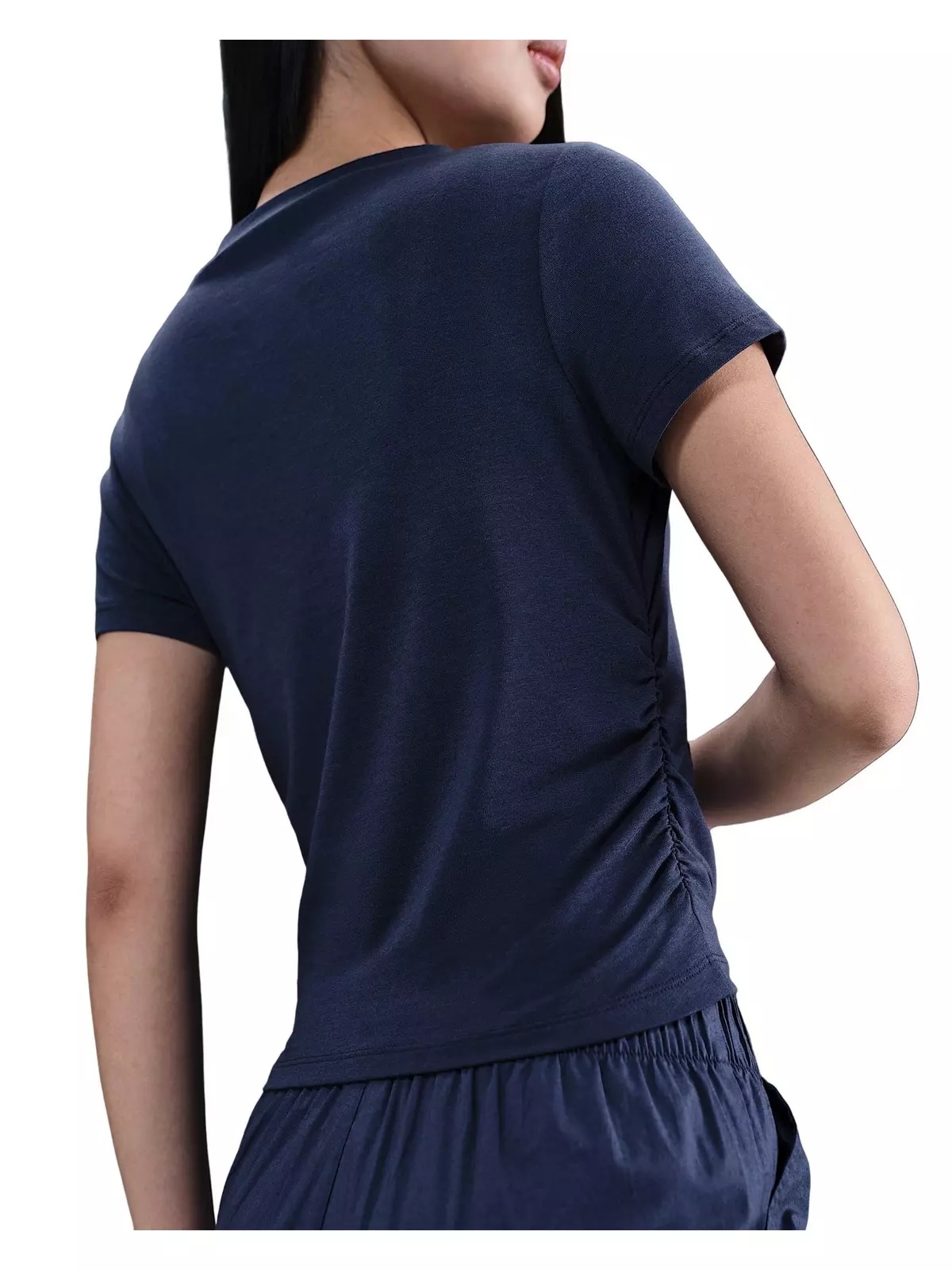 Women's Sportswear Chill Knit Tight Short-Sleeve Mock-Neck Top -Navy - 2